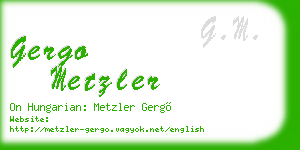 gergo metzler business card